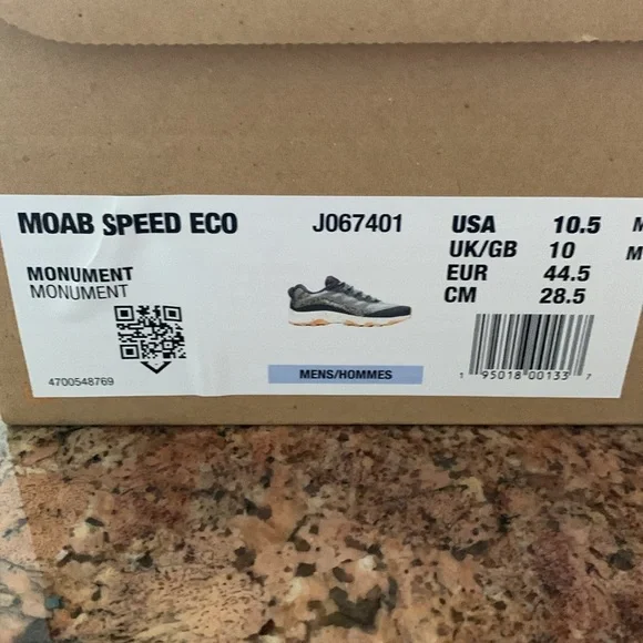 MENS MOAB SPEED ECO BY MERRELL 10.5,” BEAUTIFUL NEW PAIR OF SHOES - Picture 8 of 12